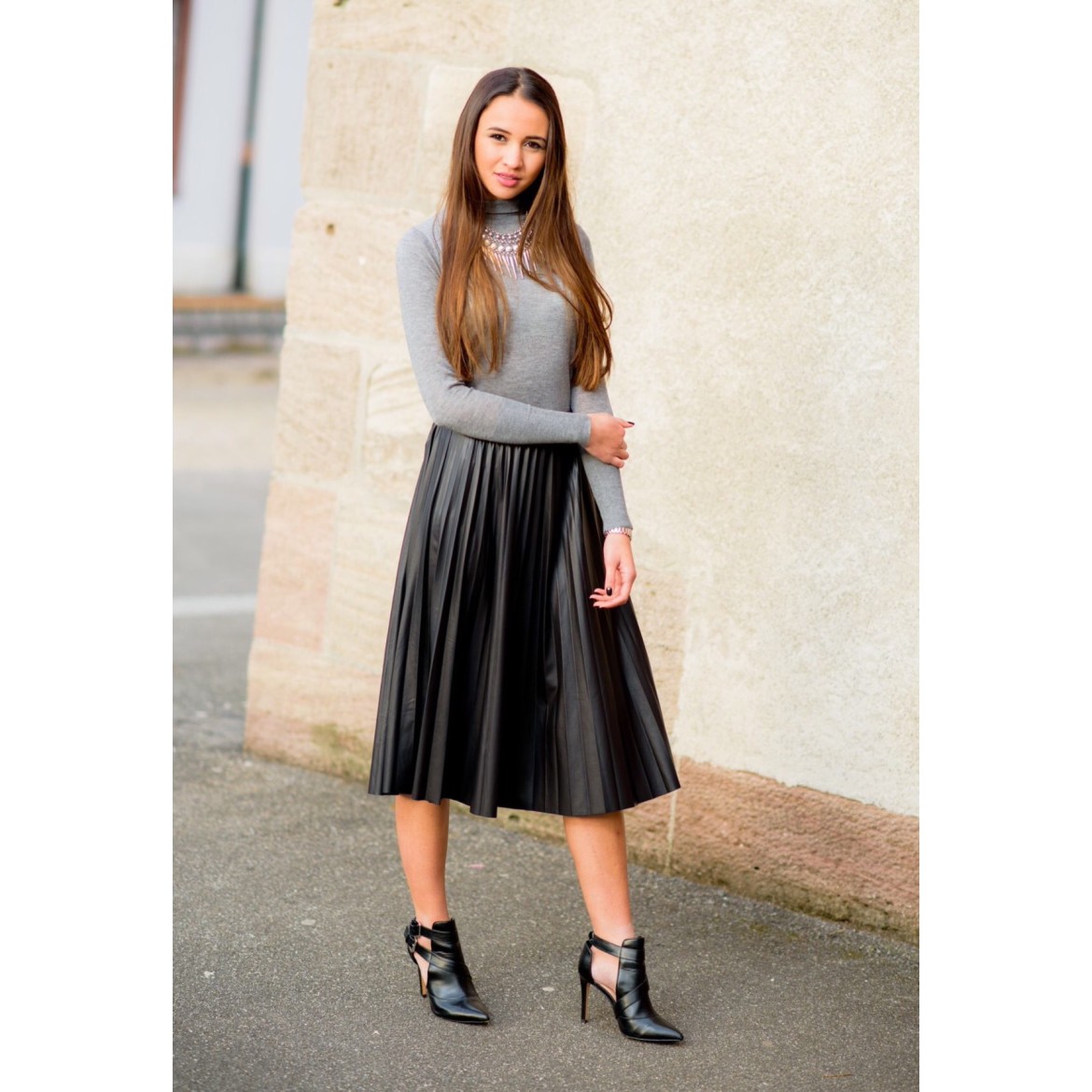 Grey and Leather
